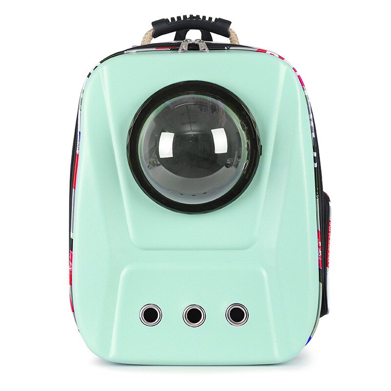 Space Capsule Astronaut Pet Cat Backpack Bubble Window for Kitty Puppy Chihuahua Small Dog Carrier Crate Outdoor Travel Bag Cave: Green