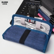 Bubm lichtgewicht reiskabel organizer, oprolbare elektronica accessoires opbergtas voor oplader, usb-kabels, oortelefoon harde schijf