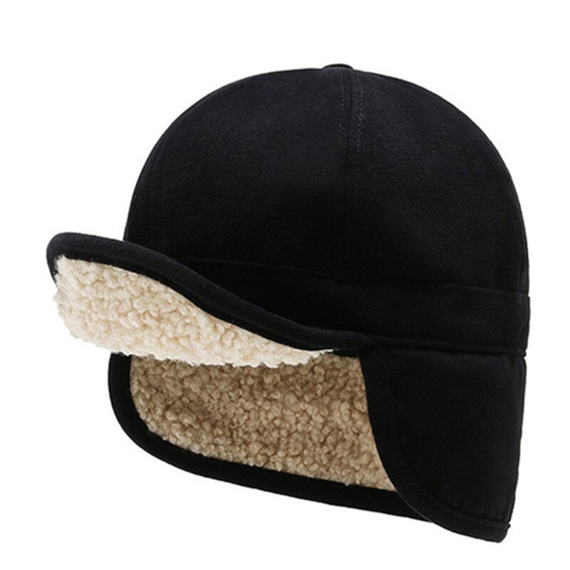Novelty Winter Thermal Bomber Hats For Men Women ins Style Velvet Thicken Lamb Wool Biker Windproof Hat Earmuffs Cap Ski Cap