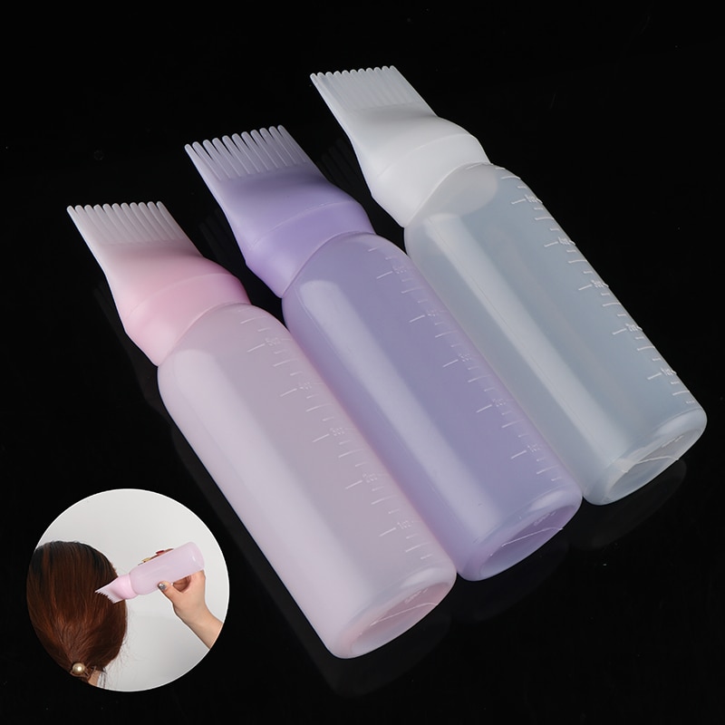 Botella de champú para teñir, bote aplicador de aceite para tinte de cabello, herramientas de estilismo, botellas de cepillo aplicador para tinte de cabello