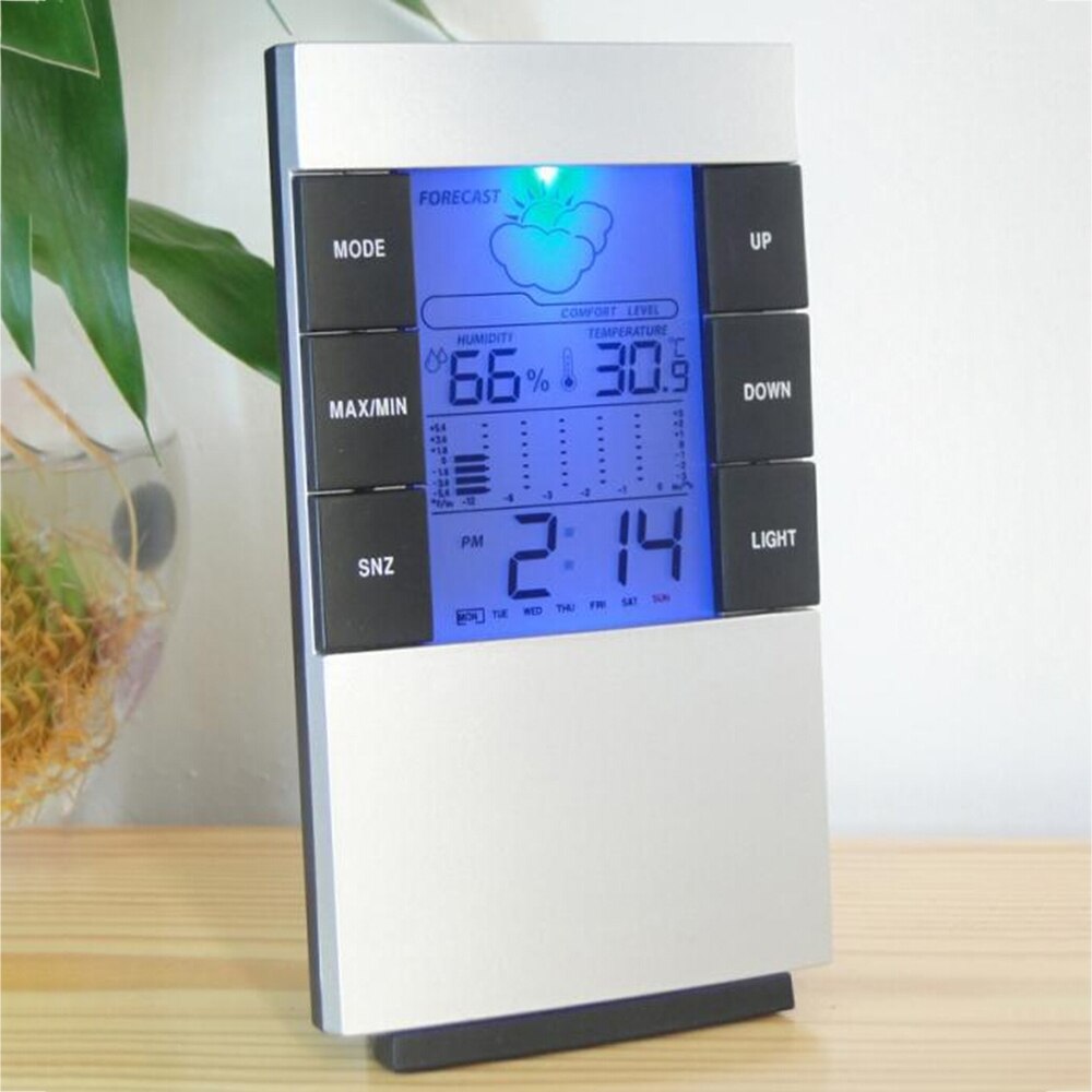 LCD Licht Display Wekker Weer ForecastPerpetual Kalender Elektronische Weerstation Digitale Datum Display Home Decoratie