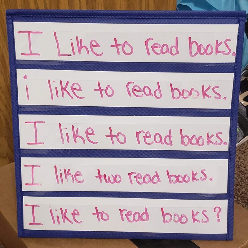 Tabletop Desktop Pocket Chart Table Top With Bonus 20X Dry Erase Cards,Desktop Tabletop Teaching Pocket Chart Double Sided And S