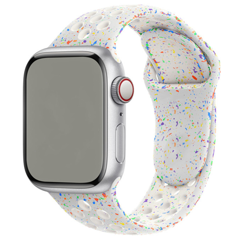 Pulseira de silicone original para apple watch 44mm 45mm 40mm 41mm 46 42mm, pulseira de borracha respirável iwatch series10 9 8 se 7 ultra 2 49mm