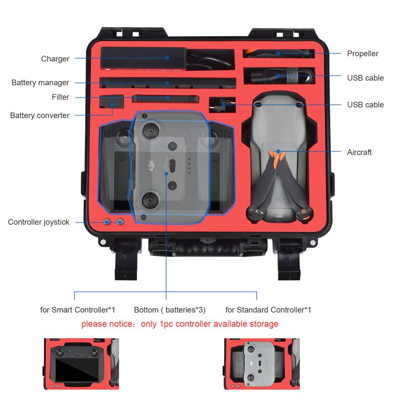 Mavic Air 2S Hard Drone Doos Draagbare Draagtas Reistas Waterdicht Capaciteit Voor Dji Mavic Air 2 Fly meer Combo Opbergtas