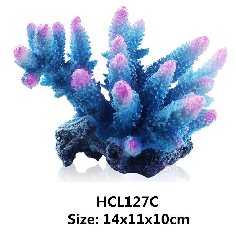 DW En Résine D'aquarium De Corail Artificiel Décoration Poisson Récif De Corail Pierre D'ornement Corail Fleur Décor Fond D'aquarium: A8