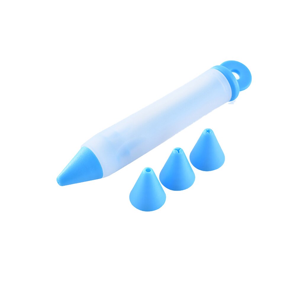 Stylo d'écriture alimentaire en Silicone, douilles de pâtisserie, outil de cuisine, outils de décoration de chocolat, moule à gâteau, tasse à crème # W2G: A