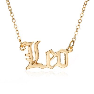 Mode Twaalf Sterrenbeelden Engels Alfabet Ketting Hanger Voor Vrouwen Meisje Accessoires Sieraden: HJ-3