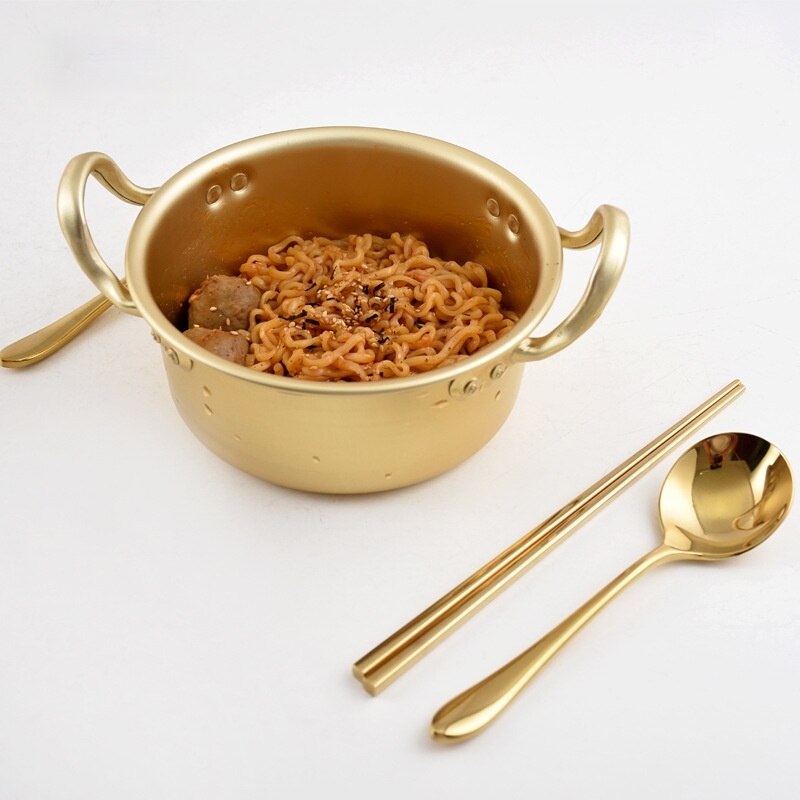 Casseroles à nouilles de Style coréen, pour la restauration rapide, Ramen doré, petite casserole, œufs, lait, ustensiles en aluminium pour la cuisine