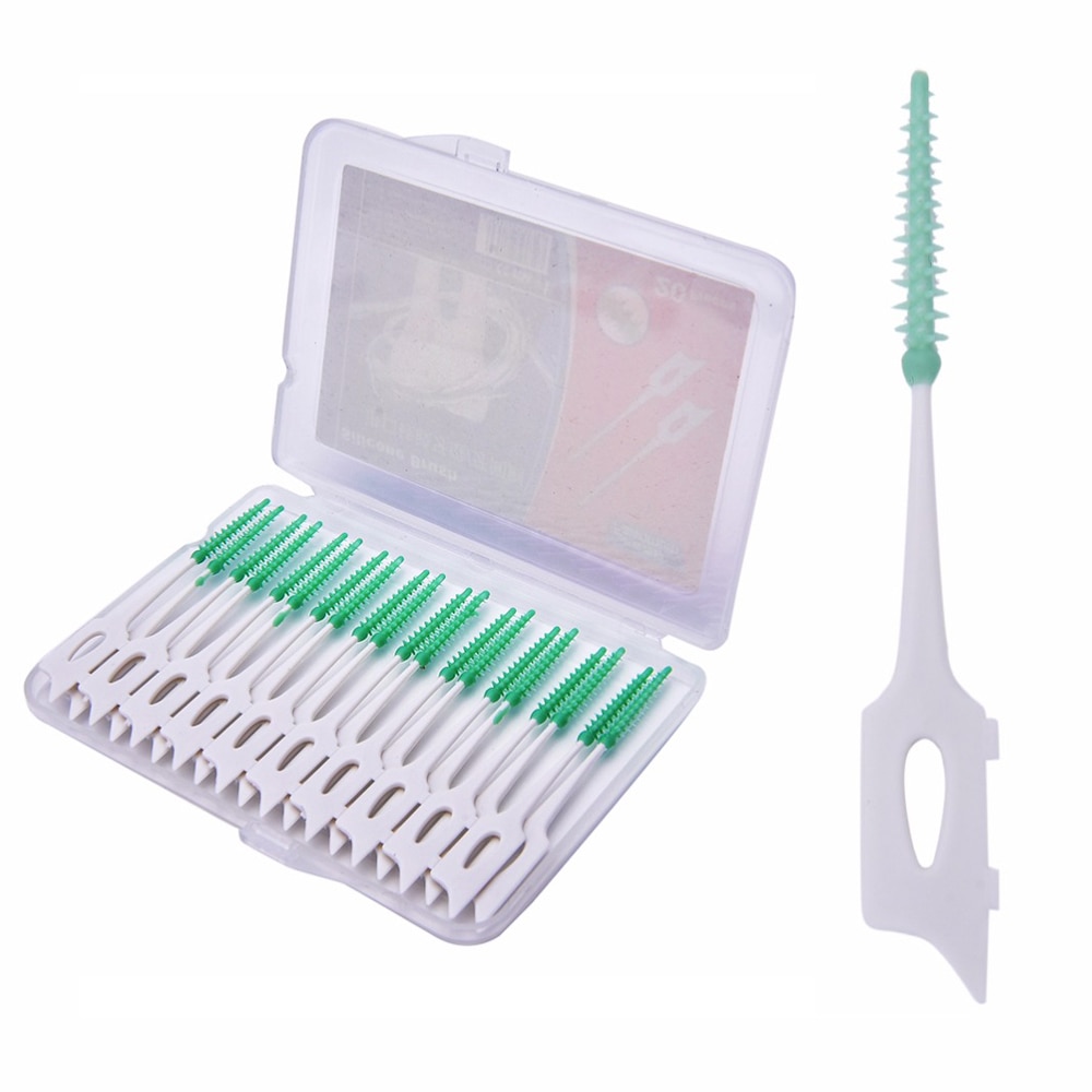 40Pcs/2Box Push-Pull Interdental Brush Gum Interdental Brush Orthodontic Wire Brush Toothbrush Oral Care Toothpick