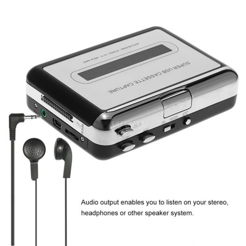USB reproductor de Cassette cinta a MP3 convertidor adaptador de captura de reproductor de Audio cinta estéreo USB grabadora de Cassette y reproductor