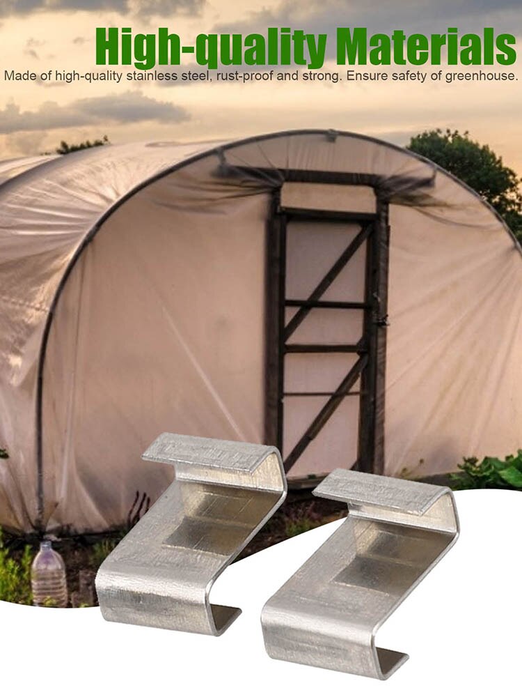 30Stck Verglasung Draht Clips Edelstahl Z Typ Befestigungs Clips Gewächshaus Glas Klemm Anti-rost Befestigung Nagel Verhindern unwetter