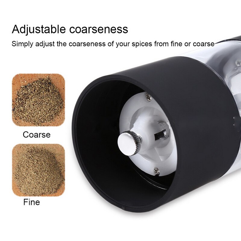 Automatic Electric Mill Pepper And Salt Grinder Led Light Peper Spice Grain Mills Porcelain Grinding Core Mill Kitchen Tools