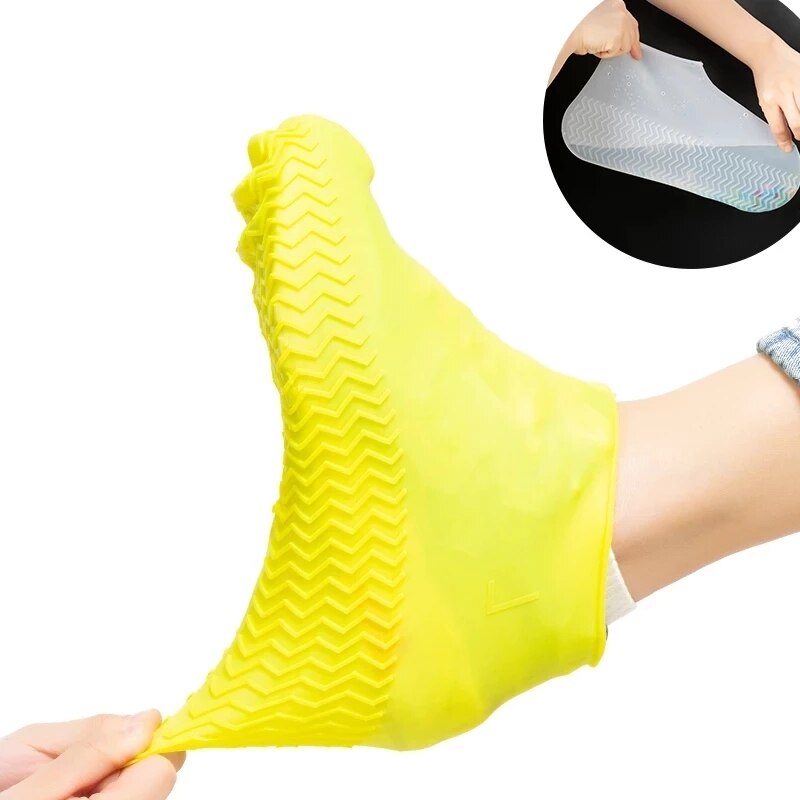1 Paar Herbruikbare Latex Waterdichte Regen Schoenen Covers Anti-Slip Rubber Rain Boot Overschoenen S/M/L schoenen Accessoires Schoenen Cover