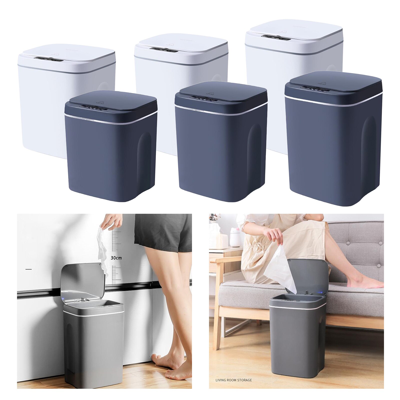 12L/14L/16L Intelligent Trash Can Smart Motion Sensor Automatic Waste Bins