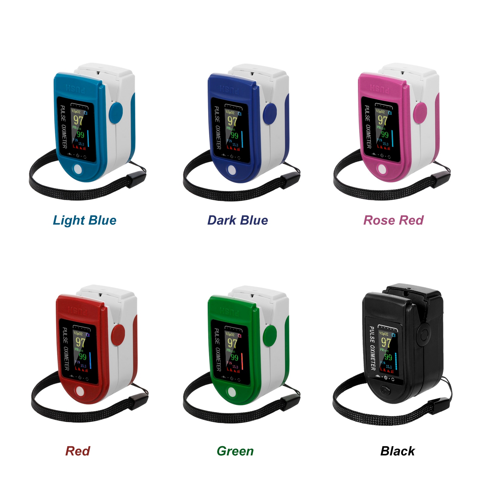 Digital Finger Pulse Oximeter Blood Oxygen Monitor Oxygen Saturation Monitor OLED Display without Battery MINI Oximetro