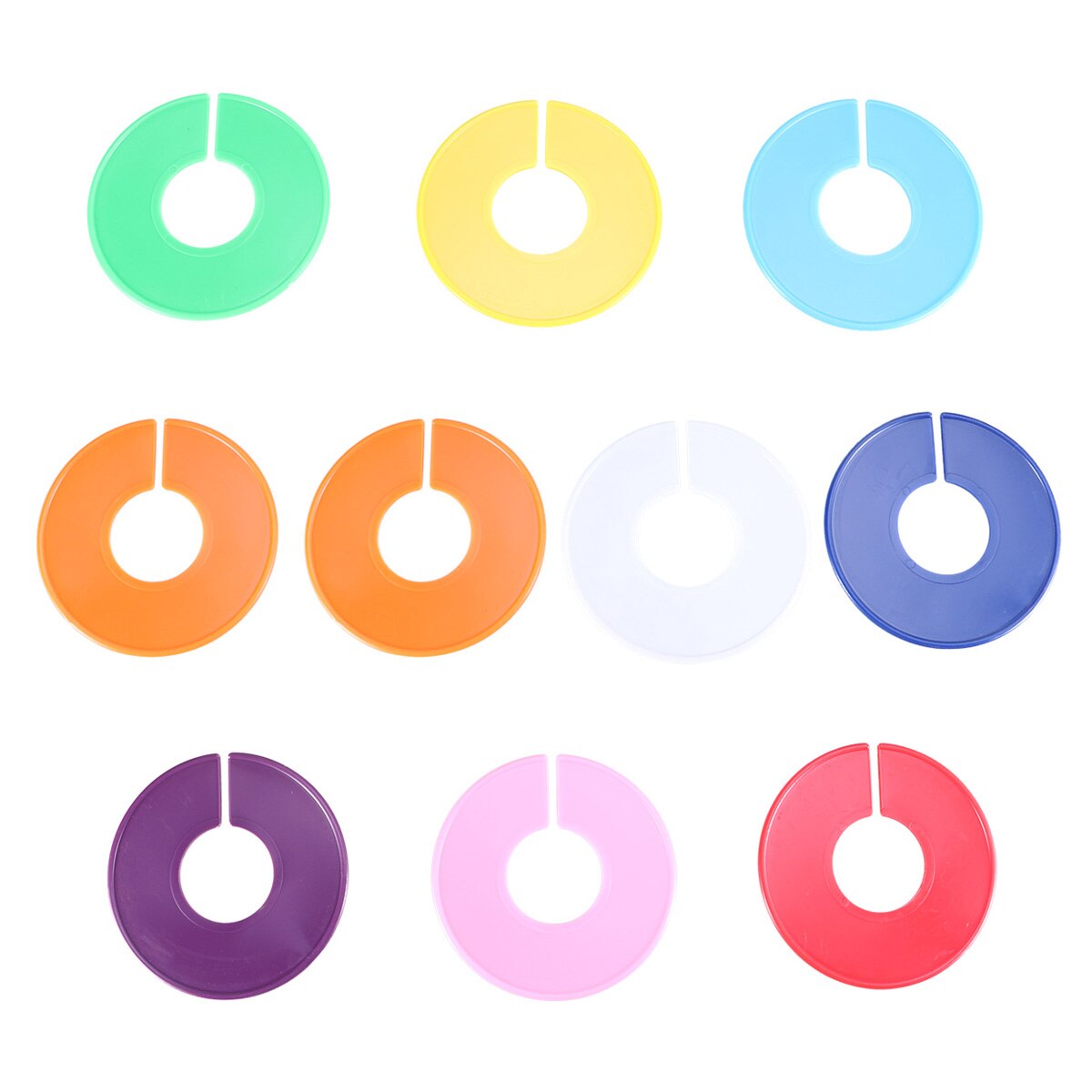 30 Pcs Plastic Clothing Size Dividers Round Closet Dividing Rings Convenient Clothes Sorting Ring (Mixed Patter): Default Title