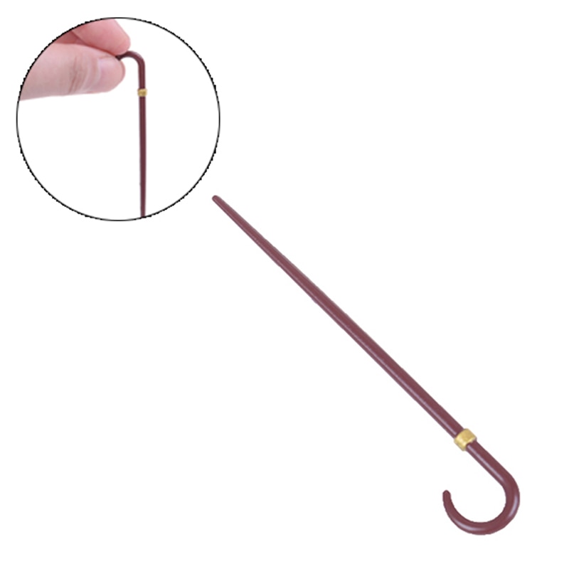 1pc Simulazione signore Bastone Da Passeggio Stampella Giocattolo Modello per la Casa di Bambola Decorazione 1/12 Miniatura casa delle bambole Accessori
