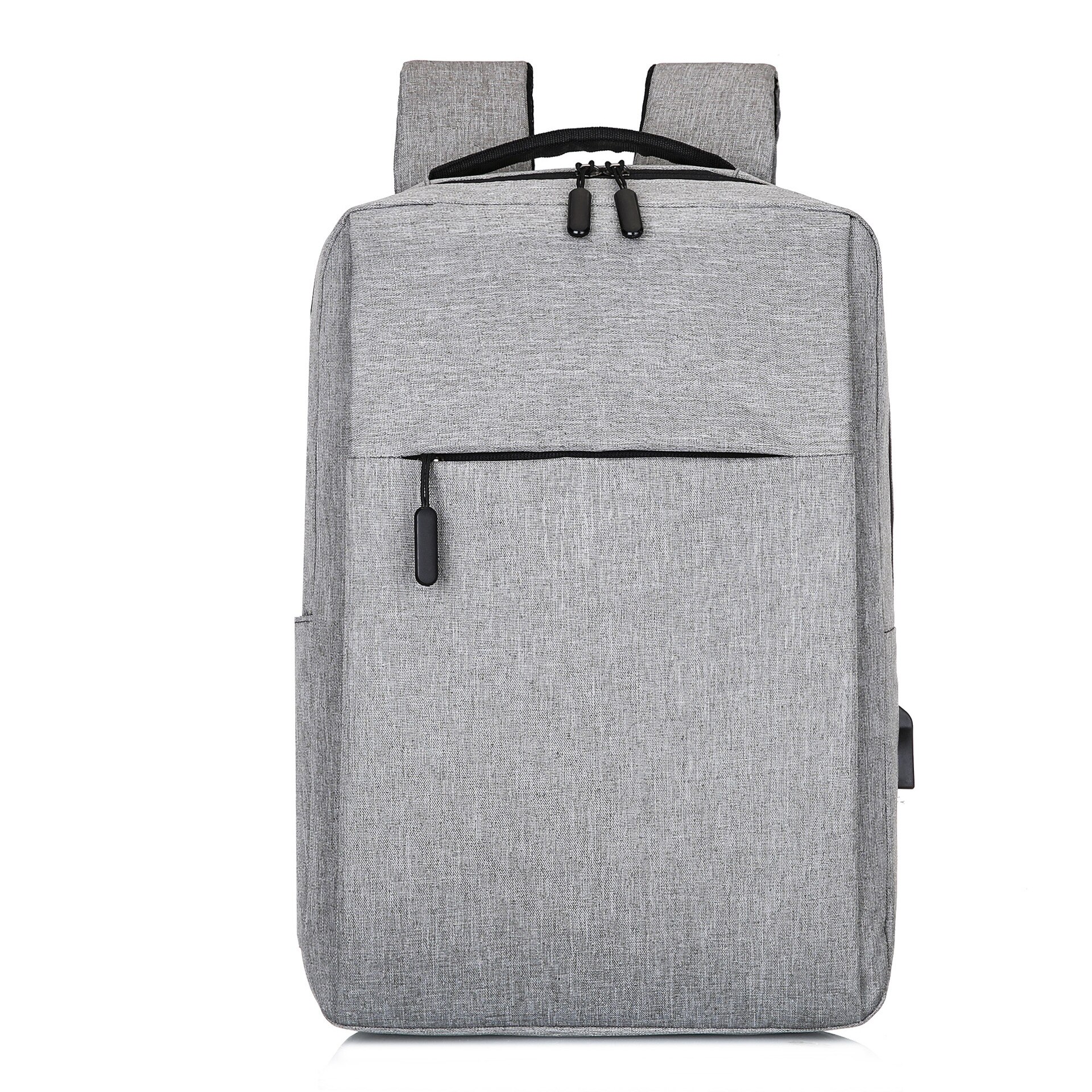 Custom Millet Backpack Usb Charging Leisure Business Computer Bag Student Bag: Gray