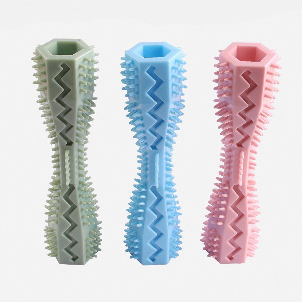 Dog Chew Toy Puppy Dog Training Puzzle Leaking Food Dog Toys Interactive Dog Toothbrush Tooth Cleaning Stick Dog Supplies