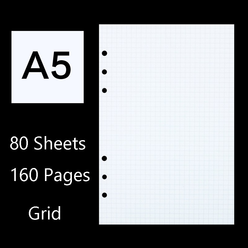 80 Sheets Business A5 A6 Loose Leaf Notebook Refill Spiral Binder Index Inside Page Monthly Weekly To Do List Paper Stationery: 16