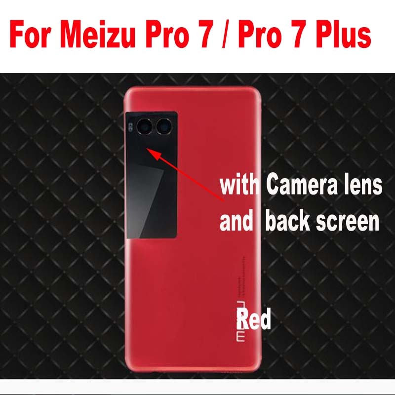 Original ltpro melhor voltar bateria capa traseira caso habitação porta + câmera lente de vidro da tela traseira para meizu pro 7/pro 7 plus