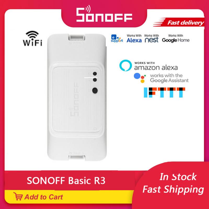 1/2/3/4/5/6 pièces SONOFF Basic R3 commutateur intelligent APP Smart Home WIFI 10A Modules intelligents compatibles avec Alexa Google domotique