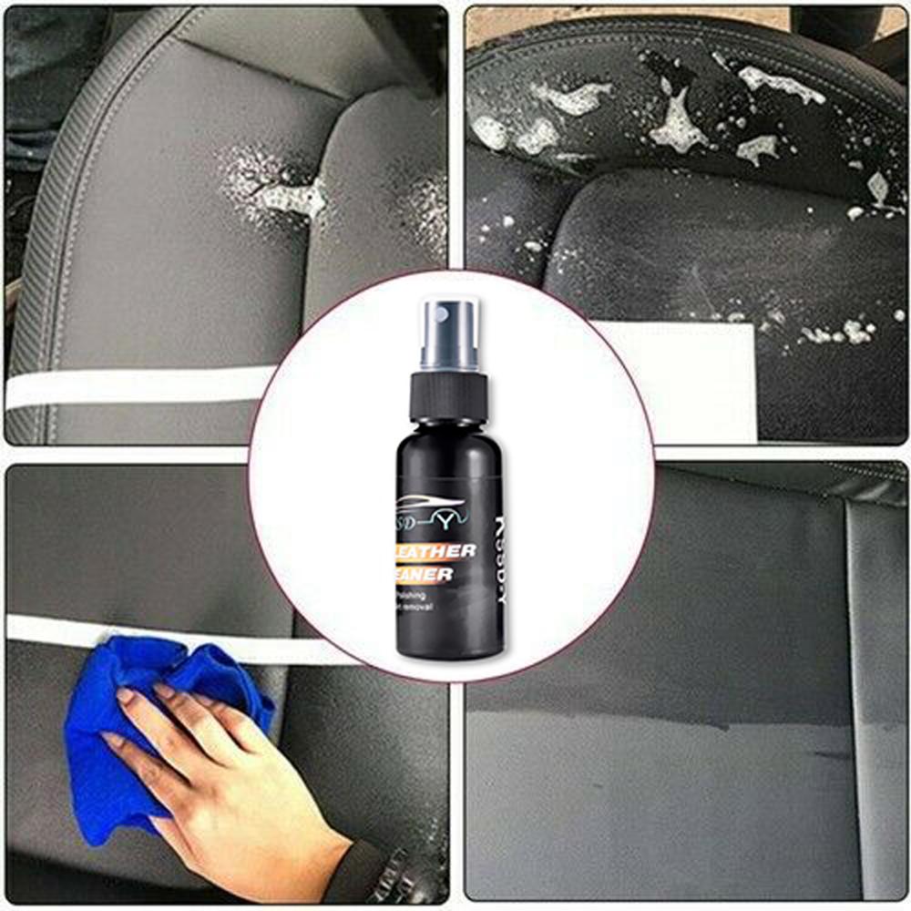 30/50ML Leather Renovated Cleaner Car Interior Surface Cleaner Deep Cleaning Seat Polish Wax Car Inner Dashboard Cleaning Tool