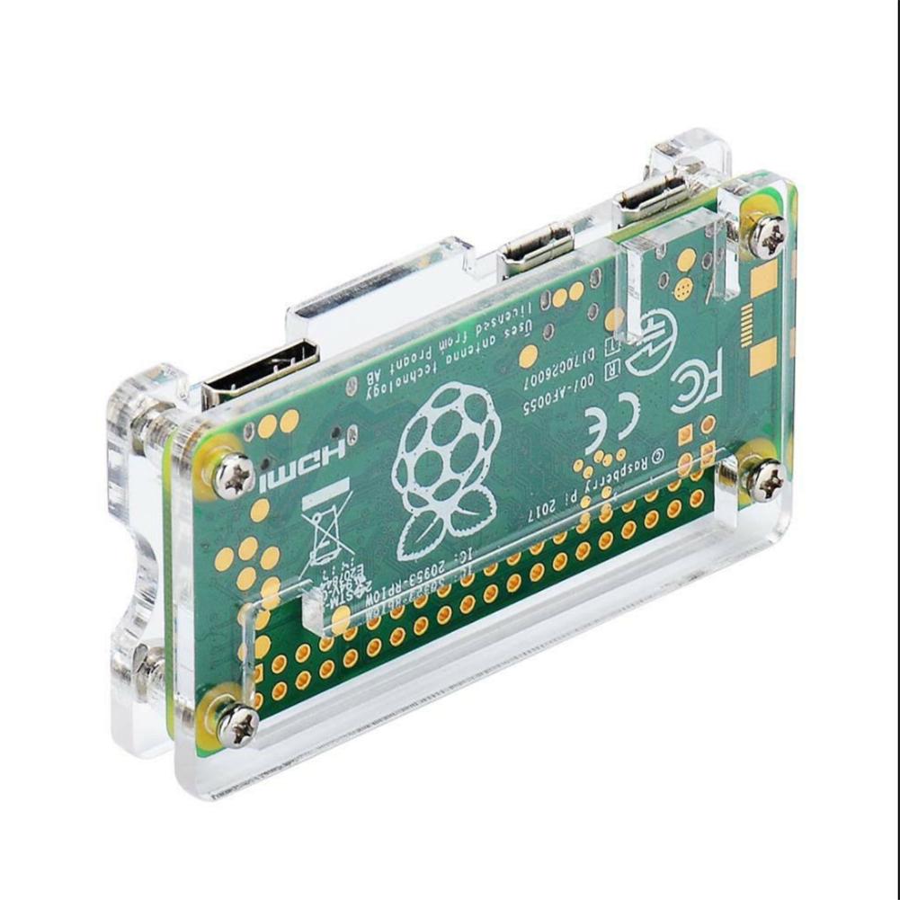 Per Raspberry Pi ZERO Trasparente Kit Custodia Protettiva Con Dissipatore di Calore Cacciavite Spilli