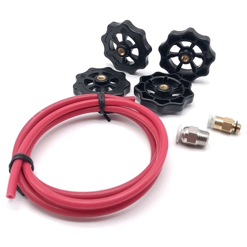 Kit de pièces d'imprimante 3D Tube PTFE CR-10 torsadé à la main grand avec connecteur pneumatique rapide PTFE PC4 M6/M10: Red