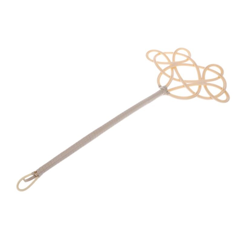 Raquette traditionnelle en faux rotin tissé, plumeau propre pour tapis, batteur Durable fait à la main