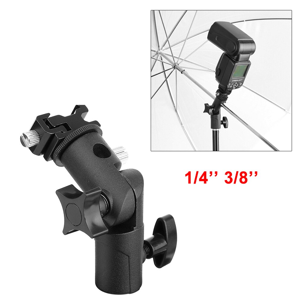 Fotografi tilbehør blitz lys beslag stander speedlite holder adapter 1/4 &quot; 3/8 &quot; mount sko fotografering flash triopod
