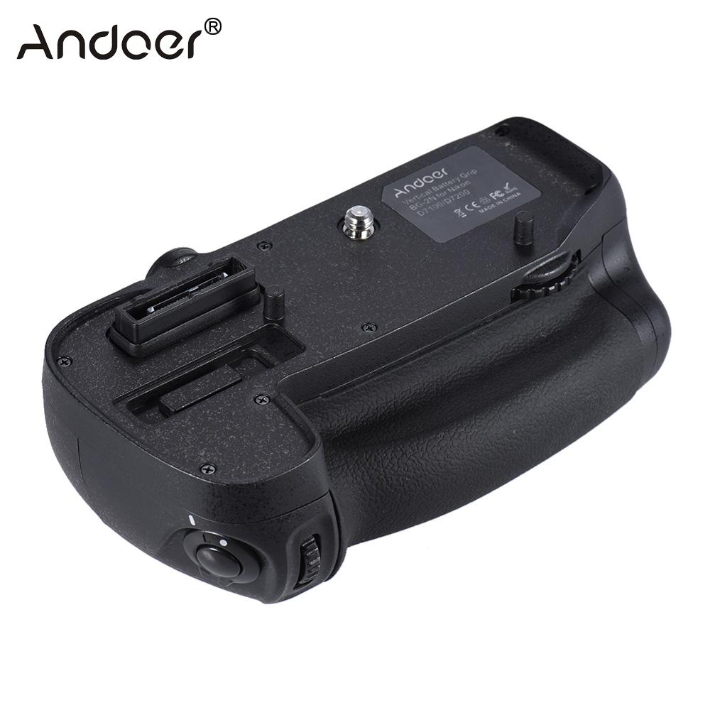 Andoer BG-2N Vertical Battery Grip Holder for Nikon D7100/D7200 DSLR Camera Compatible with EN-EL Battery