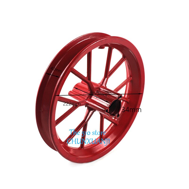 Paire avant arrière 121/2x2.75 pneu roue jante remplacement pour 49cc Mini Moto Pocket Dirt Bike, rouge