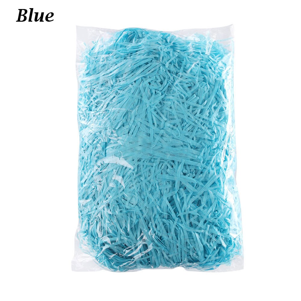 Confettis en papier raphia de 100g, pour boîte, remplissage de fête, accessoires d'emballage, fournitures artisanales de bricolage: blue