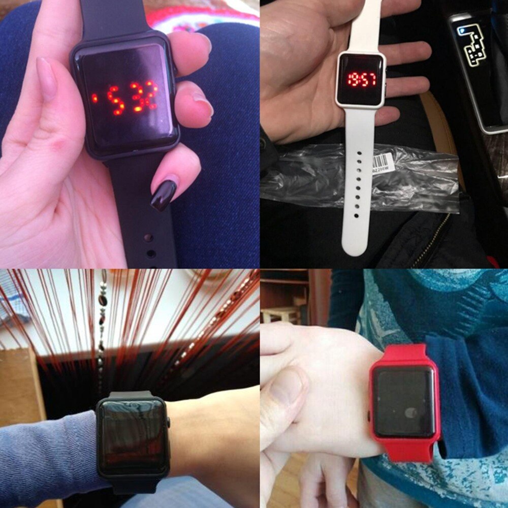 Montre led rouge pour garçon et fille, montres d'étudiant, fournisseur d'électricité électronique, reloj hombre relogio feminino zegarek damski