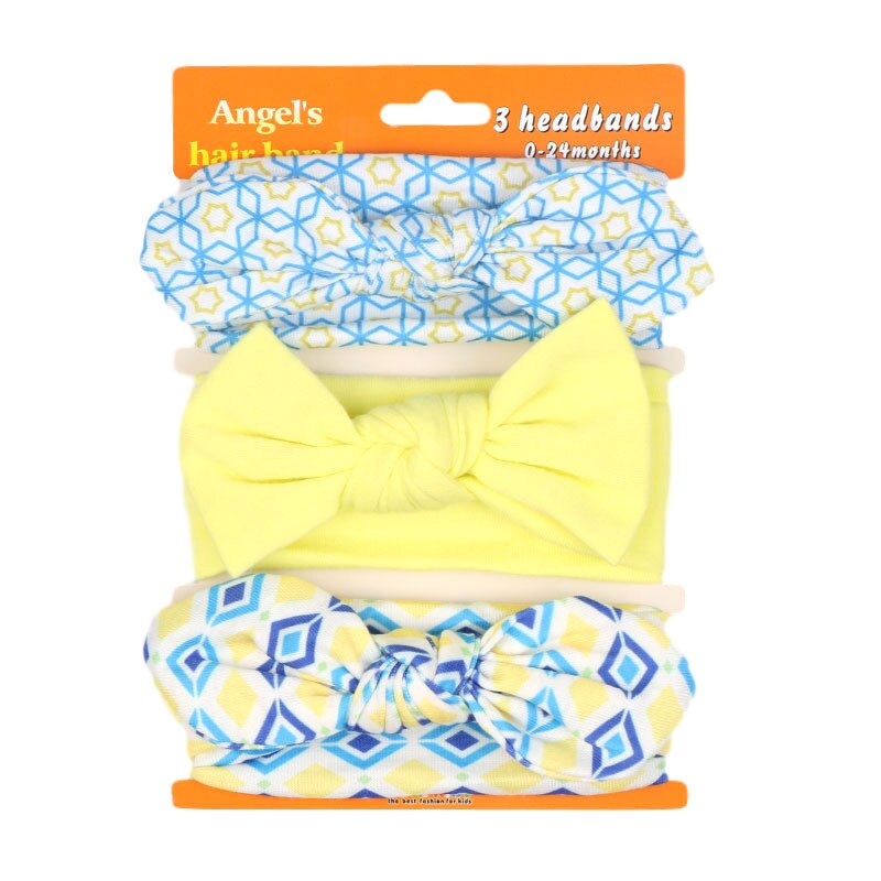 Children's Hair Ornaments Set 61158 Women's Cute Baby Cotton Bow Headband 3 Pairs/pack Red Elastic Headband: 6