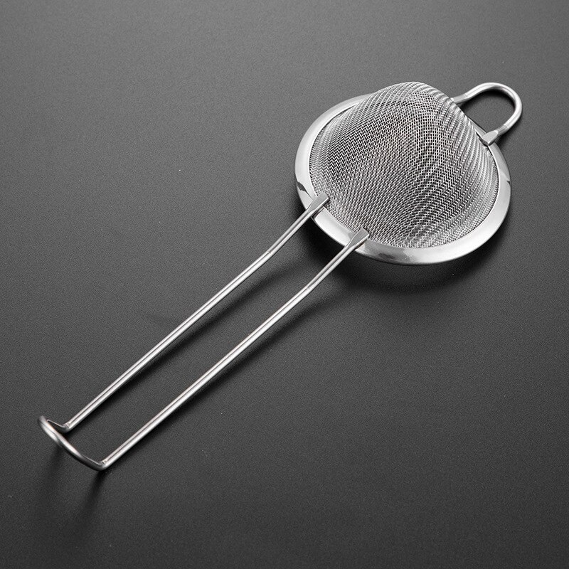 Stainless Steel Fine Mesh Cocktail Strainer Conical Food Tea Juice Strainers Cocktail Colander Sifter Sieve Bar Accessories: Silver