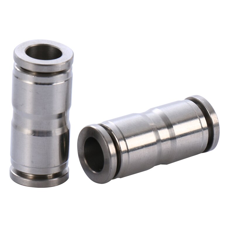 4 6 8 10 12 14 16mm PU Tube Equal Pneumatic 304 Stainless Steel Push In Quick Connector Release Air Fitting Plumbing Home Brew