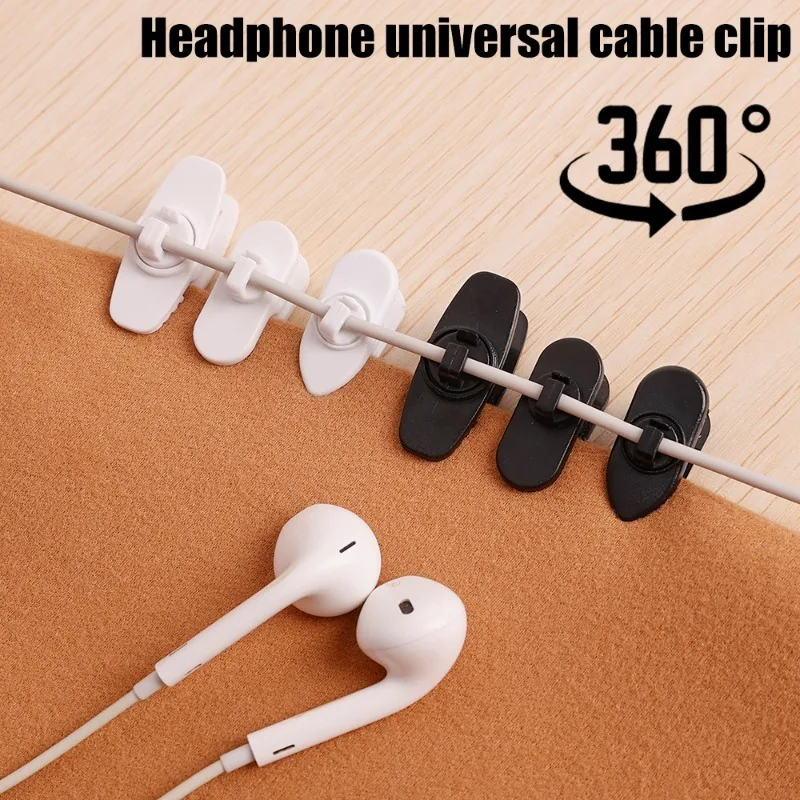 Clips de Cable para auriculares, línea de auriculares giratoria, Clip para ropa, Collar, abrazadera de puño desmontable, gancho, accesorios para auriculares, 1-10 Uds.