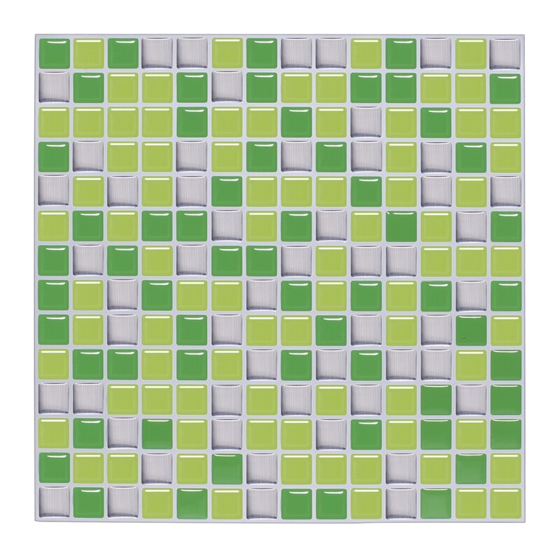 Vividtiles papier peint vinyle imperméable | Effet 3D écorce et bâton, carrelage mural mosaïque rouge coloré-1 feuille: T80205