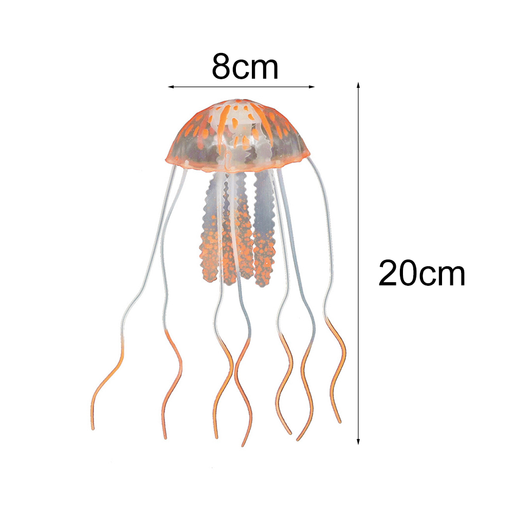Subaquática artificial nadar efeito brilhante medusas aquário decoração do tanque de peixes planta viva ornamento luminoso paisagem aquática: G210260C