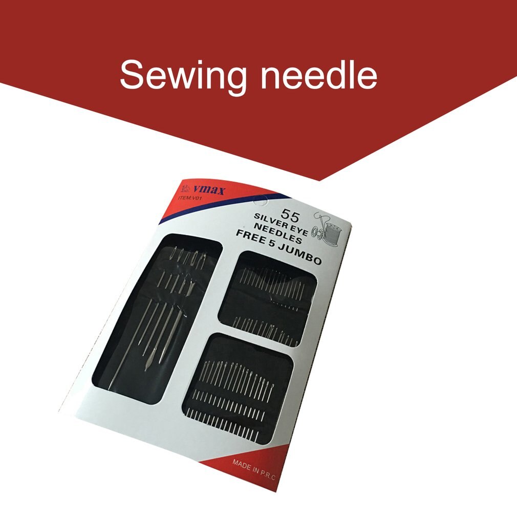 55Pcs Stainless Steel Sewing Needles Pins For Needlework Home Diy Crafts Household Handmade Cross Stitch Sewing Accessories