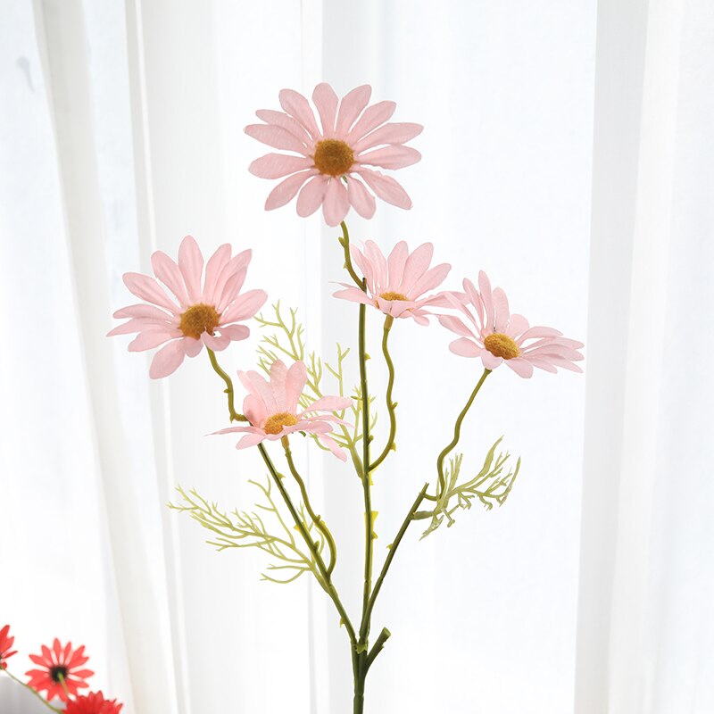 52cm biała stokrotka nietkane materiały bukiet kwiatów sztuczne kwiaty wysokiej jakości walentynki akcesoria robić dekoracji wnętrz ślub: SMTXCJ013