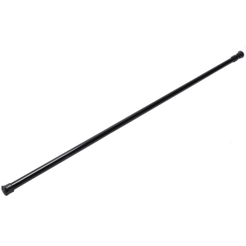 Varillas telescópicas extensibles con resorte, poste de cortina de tensión, 55-90Cm, Color madera: Negro