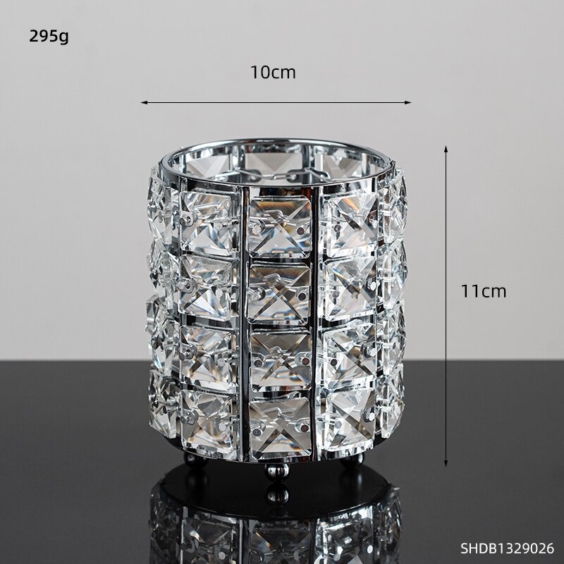 Luxury Crystal Glass Tissue Box Metal Decoration Nordic Home Decor Paper Rack Napkin Holder Candle Holder Makeup Organizer Box