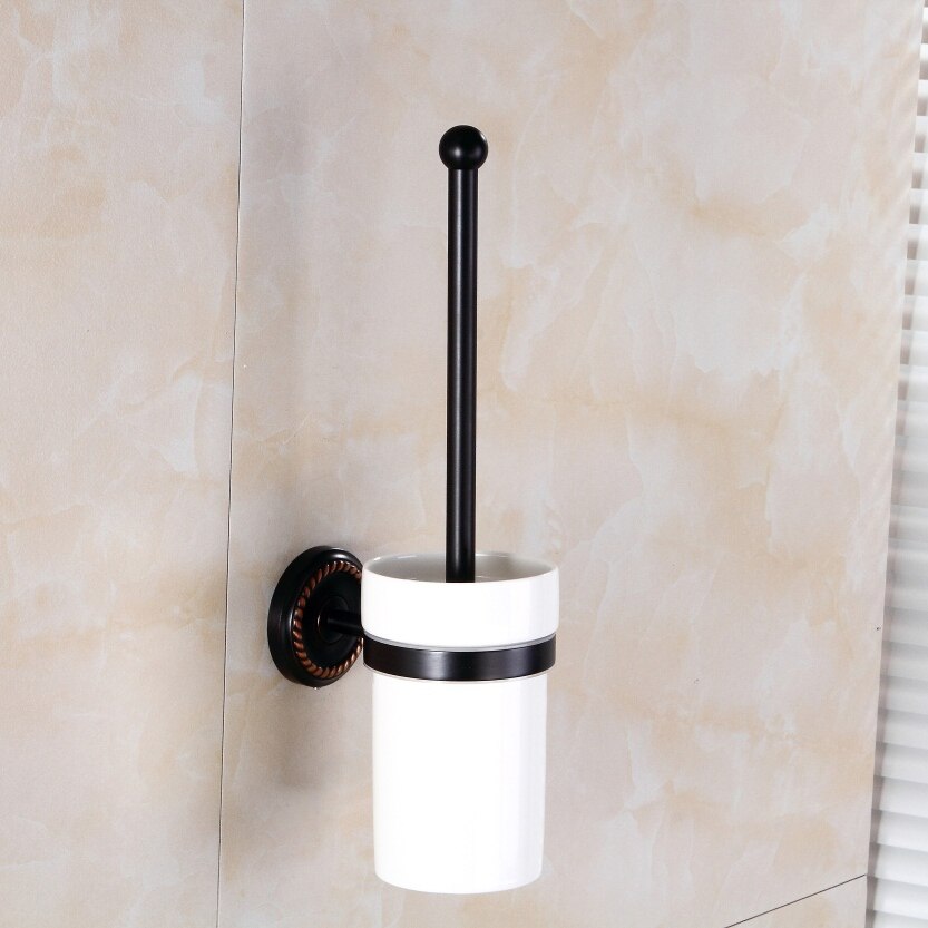 Wc Borstel Houders Keramische Cup Antieke Messing Toiletpot Borstels Home Deco Muur Badkamer Accessoires WC Borstel Houder 9149 K