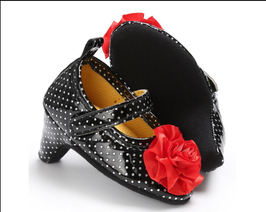Nueva Pudcoco bebé niño niñas zapatos de tacones altos boda Formal princesa desfile puntos impresión 3D zapatos de de cuero Floral: B / 0-6 meses