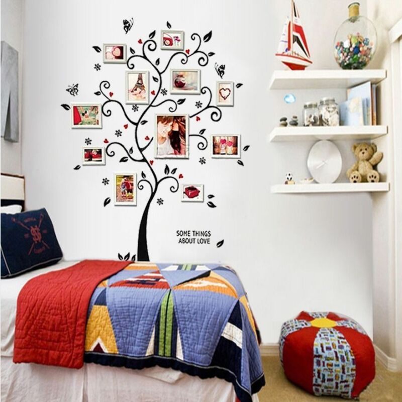 DIY Photo Picture Frame Family Tree Removable Wall Stickers Vinyl Art Decal Room Home