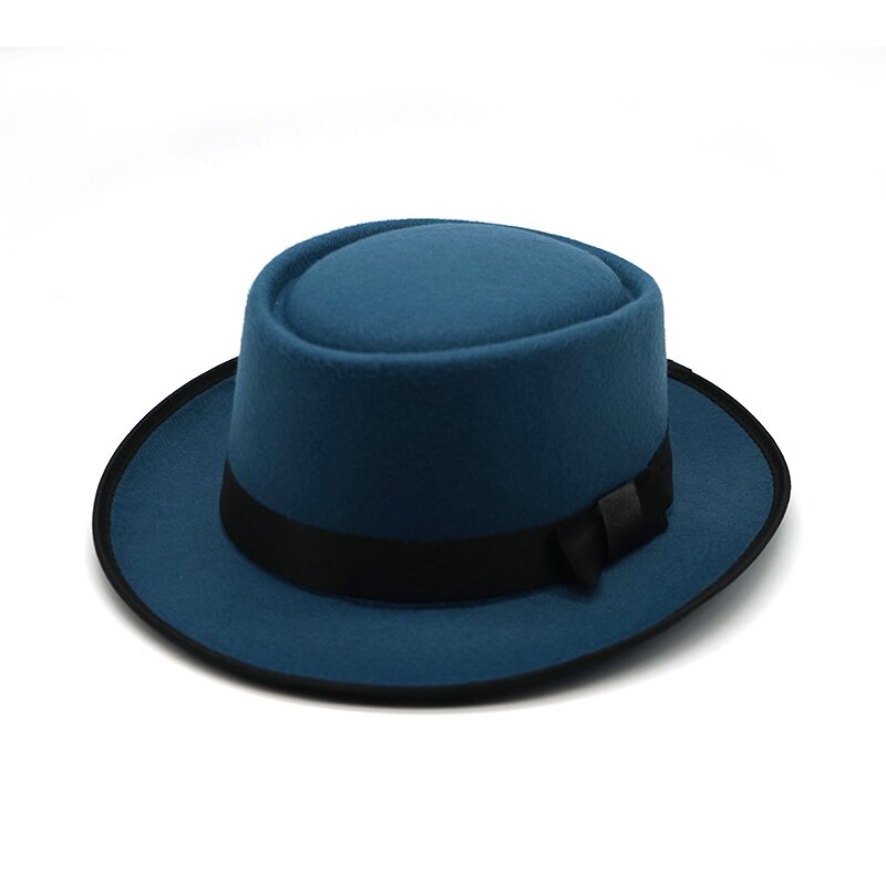 Vinter panama hat kvinder filt kasketter mandlige vintage trilby hat bred skygge fedora kasketter med bånd chapeau homme feutre: 8
