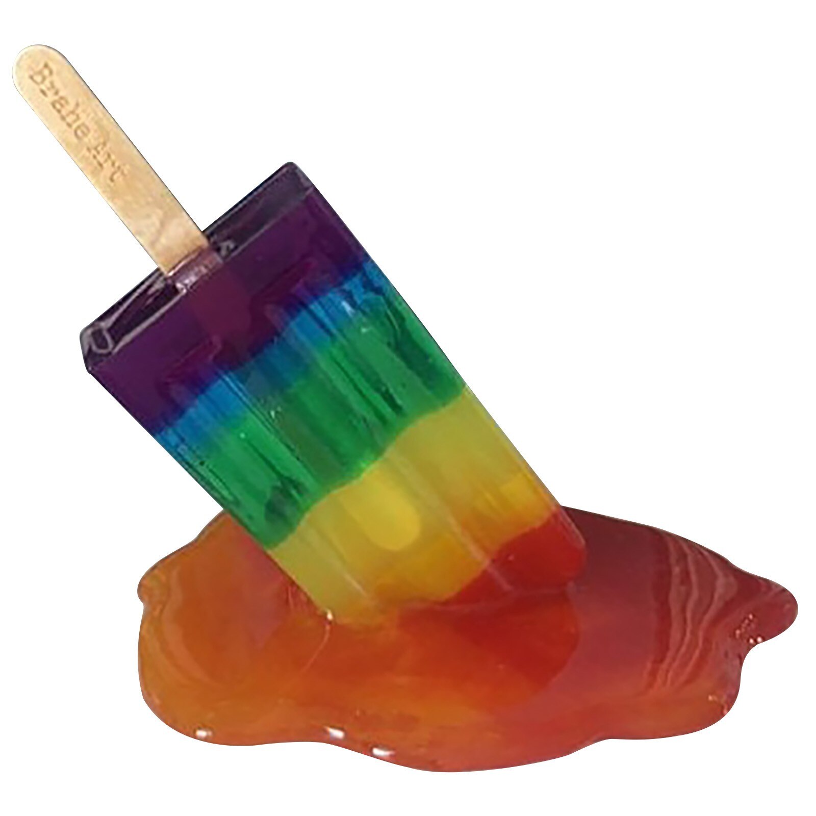 Sculpture de Popsicle en résine transparente, décoration de maison, artisanat Miniature, accessoires de crème glacée, décor de jardin: F